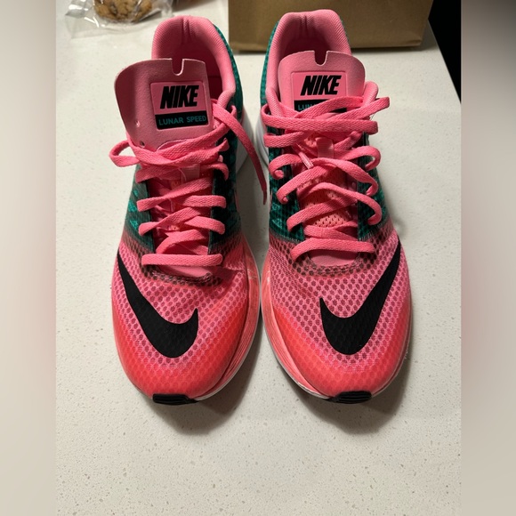 Nike Pink and Green (Watermelon) Athletic Shoes Size 9 - Picture 4 of 9